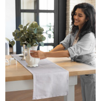 Jednofarebný behúň, šerpa na stôl 40x140cm sivo bežový